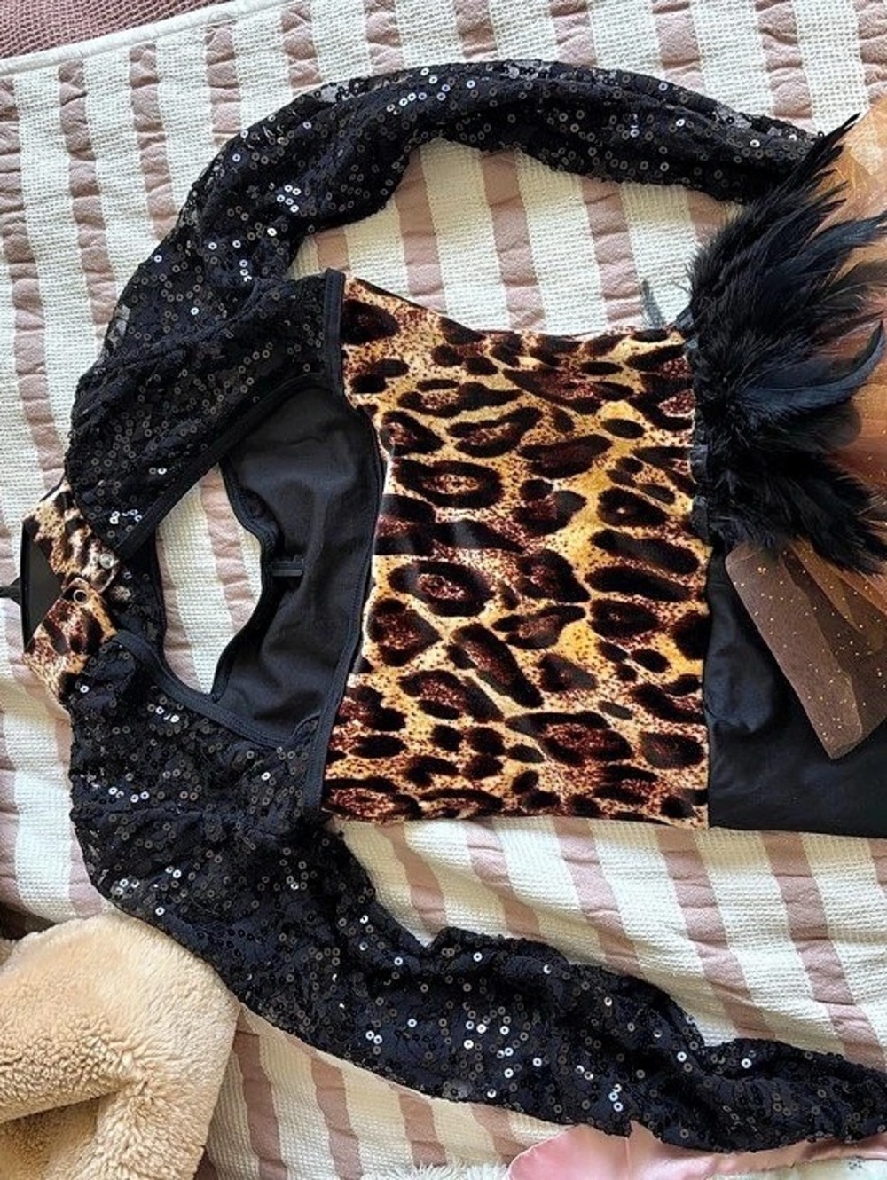 Wesleyan Leopard Print Dance Costume Large Child